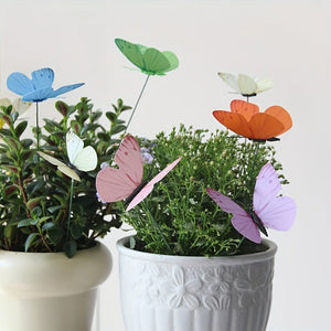 Planet Gates Mixed color / 10pcs 10pcs Butterfly Garden Stake, Plastic Yard Sign With Stake For Garden Decor, Halloween Decor, Fall Decor, Wedding