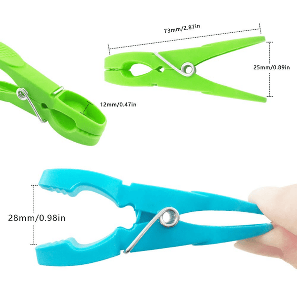 Planet Gates Mixed Color(24 Pack) 24pcs/pack Colorful Plastic Clothespins, Heavy Duty Laundry Clothes Pins Clips With Springs, Air-Drying Clothing Pin Set