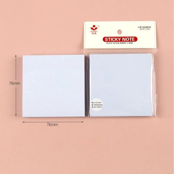 Planet Gates mixed color A 100Sheets 76*76mm Pure Color Paper Memo Pad Sticky Notes Bookmark Point It Marker Memo Sticker Office School Supplies Notebooks