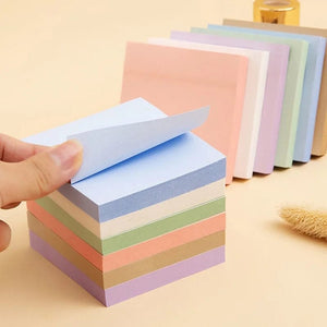 Planet Gates mixed color A 100Sheets 76*76mm Pure Color Paper Memo Pad Sticky Notes Bookmark Point It Marker Memo Sticker Office School Supplies Notebooks