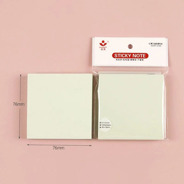 Planet Gates mixed color A 100Sheets 76*76mm Pure Color Paper Memo Pad Sticky Notes Bookmark Point It Marker Memo Sticker Office School Supplies Notebooks