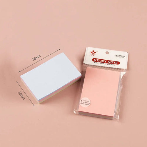 Planet Gates mixed color A 100Sheets 76*76mm Pure Color Paper Memo Pad Sticky Notes Bookmark Point It Marker Memo Sticker Office School Supplies Notebooks