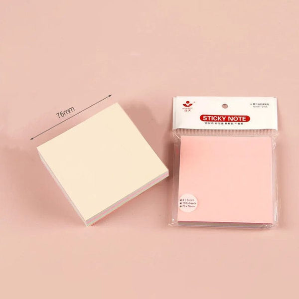 Planet Gates mixed color A 100Sheets 76*76mm Pure Color Paper Memo Pad Sticky Notes Bookmark Point It Marker Memo Sticker Office School Supplies Notebooks
