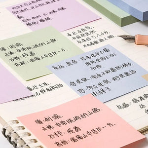Planet Gates mixed color A 100Sheets 76*76mm Pure Color Paper Memo Pad Sticky Notes Bookmark Point It Marker Memo Sticker Office School Supplies Notebooks