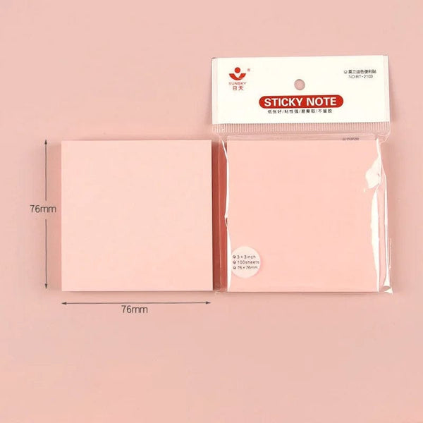 Planet Gates mixed color A 100Sheets 76*76mm Pure Color Paper Memo Pad Sticky Notes Bookmark Point It Marker Memo Sticker Office School Supplies Notebooks