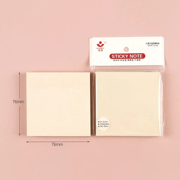 Planet Gates mixed color A 100Sheets 76*76mm Pure Color Paper Memo Pad Sticky Notes Bookmark Point It Marker Memo Sticker Office School Supplies Notebooks