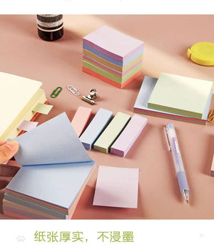 Planet Gates mixed color A 100Sheets 76*76mm Pure Color Paper Memo Pad Sticky Notes Bookmark Point It Marker Memo Sticker Office School Supplies Notebooks