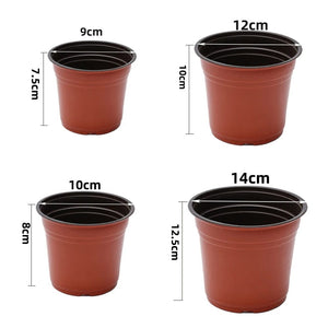 Planet Gates Mixed Size - 20pcs 4 Size Plant Pot Garden Nursery Seed Starting Flowerpots Lightweight Succulent Seedling Tray Flower Vegetable Container Box