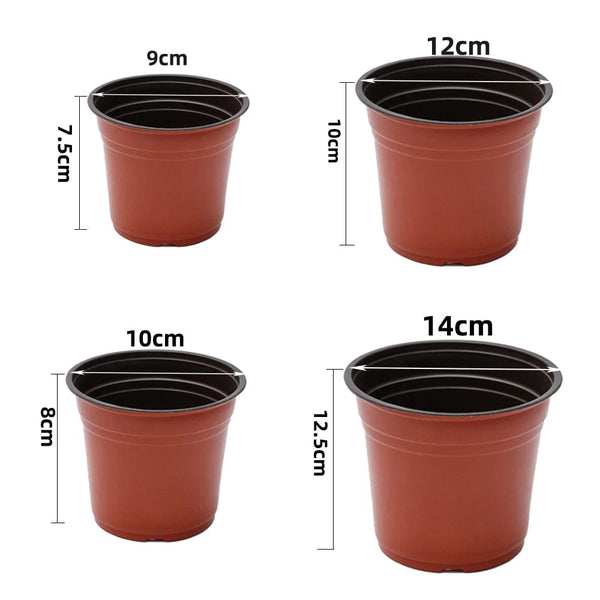 Planet Gates Mixed Size - 20pcs 4 Size Plant Pot Garden Nursery Seed Starting Flowerpots Lightweight Succulent Seedling Tray Flower Vegetable Container Box