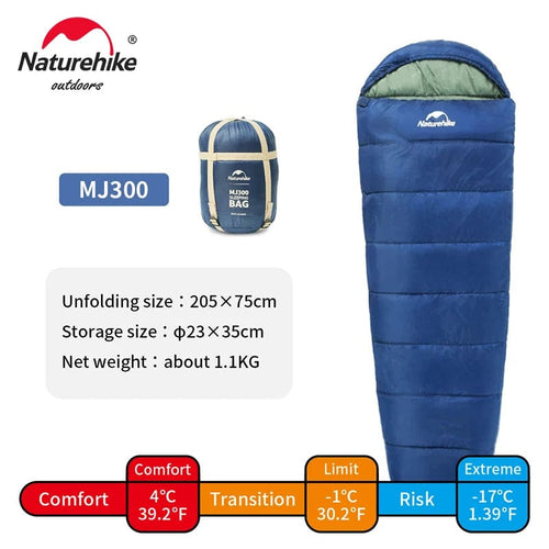 Planet Gates MJ300 / Poland Naturehike Sleeping Bag MJ300 -1℃ Lightweight MJ600 -12℃ Mummy Sleeping Bag Outdoor Camping Cotton Winter Sleeping Bag