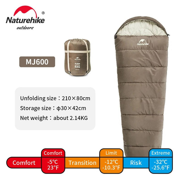 Planet Gates MJ600 / Russian Federation Naturehike Sleeping Bag MJ300 -1℃ Lightweight MJ600 -12℃ Mummy Sleeping Bag Outdoor Camping Cotton Winter Sleeping Bag