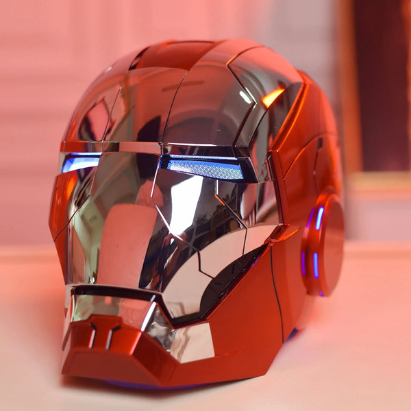 Planet Gates Mk5 Updated New AutoKing 1:1 Mk5 Iron Man Helmet Cosplay Voice Control Eyes with Light Model Toys for Adult Electric Wearable Christmas Gift