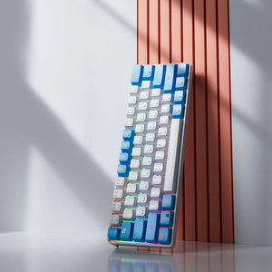 Planet Gates MK61-WH / Red Switch MUCAI MK61 USB Gaming Mechanical Keyboard Red Switch RGB Backlit Hot Swappable 61 Keys Wired Detachable Cable