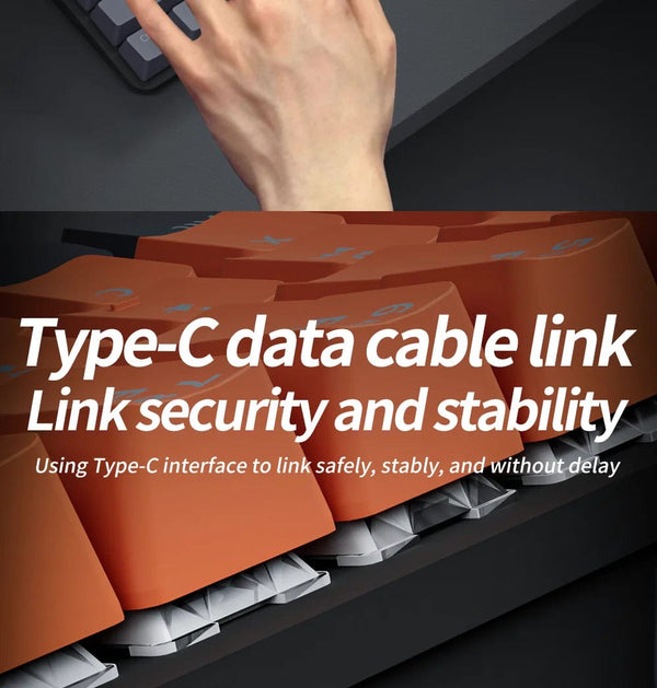 Planet Gates MKA610-Black / Red Switch MUCAI MKA610 USB Mini Mechanical Gaming Wired Keyboard Red Switch 61 Key Gamer for Computer PC Laptop Detachable Cable