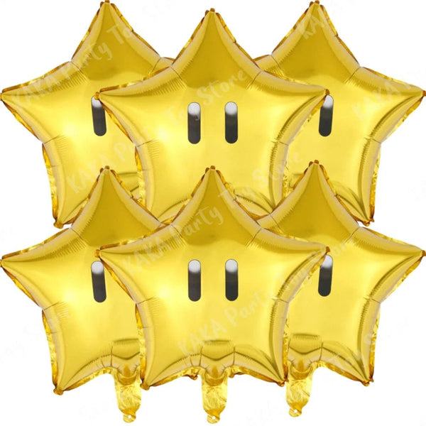 Planet Gates MLA1-6PCS / 18 inch / CHINA 6Pcs 18inch Super Mario Bros Foil Balloon Set children‘s Birthday Party Decoration Baby Shower Inflatable Boys Toy Gifts Globos