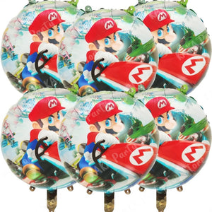 Planet Gates MLA1-6PCS / 18 inch / CHINA 6Pcs 18inch Super Mario Bros Foil Balloon Set children‘s Birthday Party Decoration Baby Shower Inflatable Boys Toy Gifts Globos