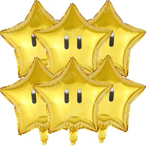 Planet Gates MLA1-6PCS / 18 inch / CHINA 6Pcs 18inch Super Mario Bros Foil Balloon Set children‘s Birthday Party Decoration Baby Shower Inflatable Boys Toy Gifts Globos