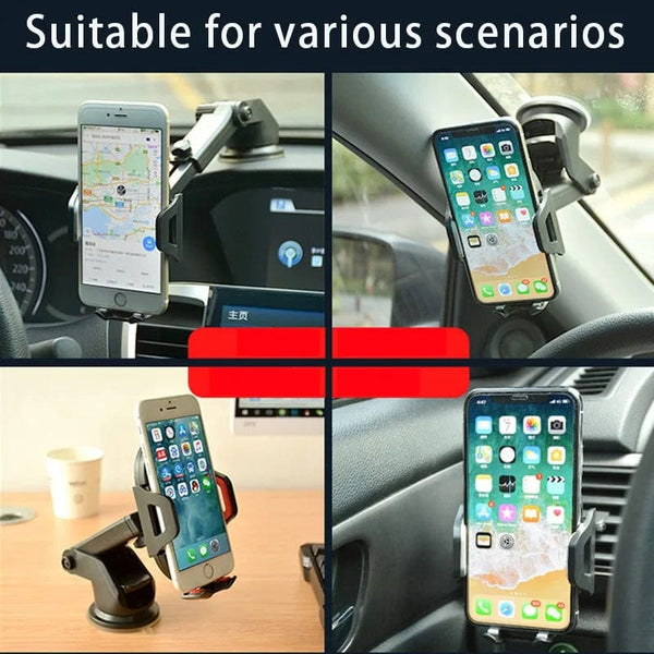 Planet Gates Mobile Holder Support For iPhone 13 12 11 Pro Max X 7 8 Xiaomi Huawei Samsung Sucker Car Phone Holder Mount Stand GPS Telefon