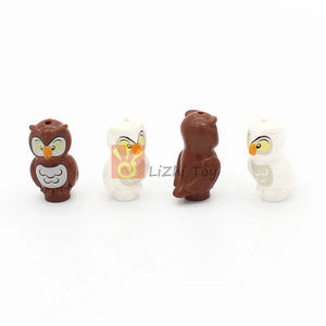Planet Gates MOC Animal Figure Brick Building Blocks Pet Zoo Dog Penguin Cat Clown Fish Bird Bear Bat Squirrel Owl DIY Model Toys Girls Kids