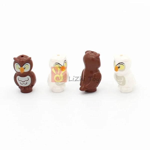 Planet Gates MOC Animal Figure Brick Building Blocks Pet Zoo Dog Penguin Cat Clown Fish Bird Bear Bat Squirrel Owl DIY Model Toys Girls Kids