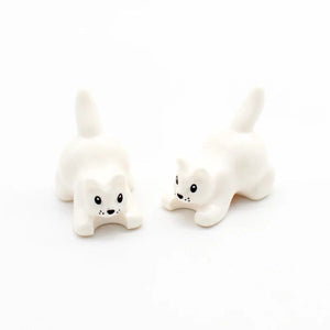 Planet Gates MOC Animal Figure Brick Building Blocks Pet Zoo Dog Penguin Cat Clown Fish Bird Bear Bat Squirrel Owl DIY Model Toys Girls Kids