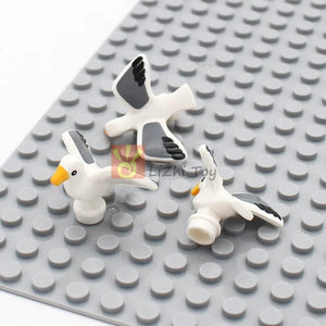 Planet Gates MOC Animal Figure Brick Building Blocks Pet Zoo Dog Penguin Cat Clown Fish Bird Bear Bat Squirrel Owl DIY Model Toys Girls Kids