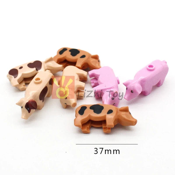 Planet Gates MOC Animal Figure Brick Building Blocks Pet Zoo Dog Penguin Cat Clown Fish Bird Bear Bat Squirrel Owl DIY Model Toys Girls Kids