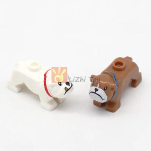 Planet Gates MOC Animal Figure Brick Building Blocks Pet Zoo Dog Penguin Cat Clown Fish Bird Bear Bat Squirrel Owl DIY Model Toys Girls Kids