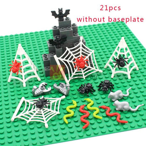 Planet Gates MOC Animal Figure Brick Building Blocks Pet Zoo Dog Penguin Cat Clown Fish Bird Bear Bat Squirrel Owl DIY Model Toys Girls Kids