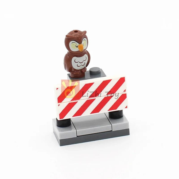 Planet Gates MOC Animal Figure Brick Building Blocks Pet Zoo Dog Penguin Cat Clown Fish Bird Bear Bat Squirrel Owl DIY Model Toys Girls Kids