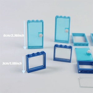 Planet Gates MOC City Friends House Door Window Set Building Blocks Toys Compatible Classic Architecture Blocks Parts DIY Bricks Kids Toys