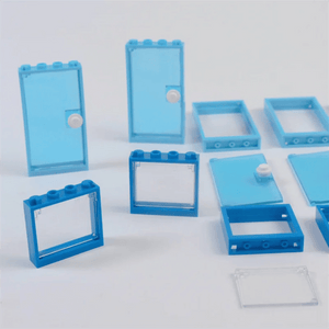 Planet Gates MOC City Friends House Door Window Set Building Blocks Toys Compatible Classic Architecture Blocks Parts DIY Bricks Kids Toys