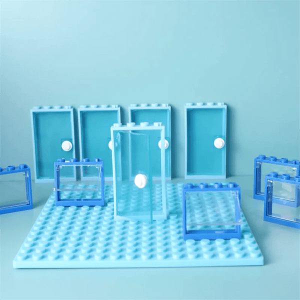 Planet Gates MOC City Friends House Door Window Set Building Blocks Toys Compatible Classic Architecture Blocks Parts DIY Bricks Kids Toys