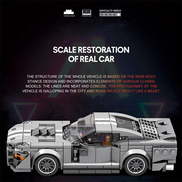 Planet Gates MOC GT500 Sports Car Technical Classic Building Blocks Bricks Children DIY Toys Assembling Models Birthday Gifts Boys Decoration