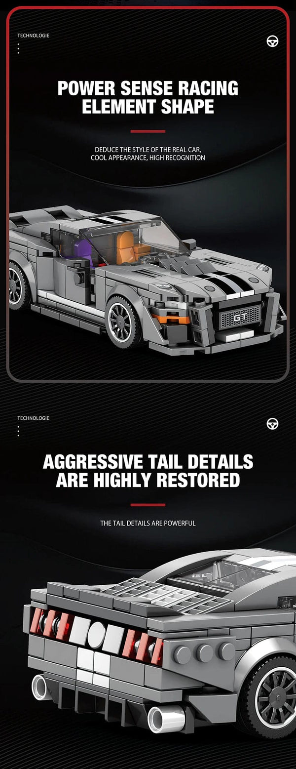 Planet Gates MOC GT500 Sports Car Technical Classic Building Blocks Bricks Children DIY Toys Assembling Models Birthday Gifts Boys Decoration