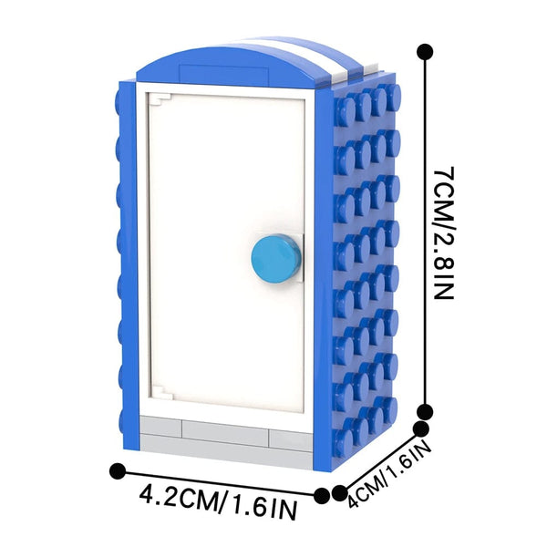 Planet Gates MOC4074 MOC4074 City Series 36Pcs MOC Scenes Portable Toilet Street View Decoration DIY Building Blocks Education Kids Toys For Children