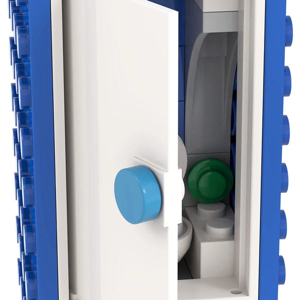 Planet Gates MOC4074 MOC4074 City Series 36Pcs MOC Scenes Portable Toilet Street View Decoration DIY Building Blocks Education Kids Toys For Children