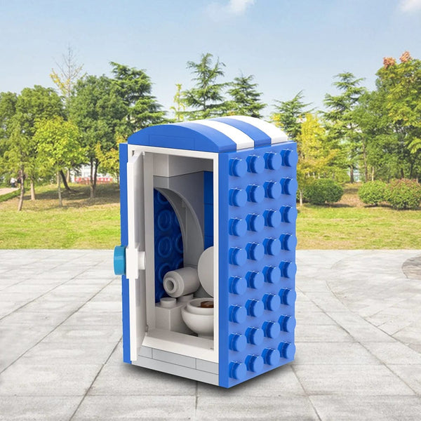 Planet Gates MOC4074 MOC4074 City Series 36Pcs MOC Scenes Portable Toilet Street View Decoration DIY Building Blocks Education Kids Toys For Children