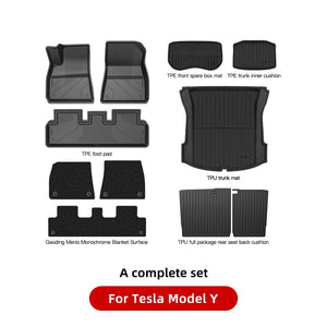 Planet Gates Model 3 Package D / france YZ For Tesla Floor Mats Model 3 Y 2021-2023 Car Four Seasons Waterproof Non-slip Floor Mat NEW  TPE Special Car Accessories