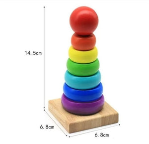 Planet Gates Model E Rainbow Montessori Wooden Toys Kids 3D Wooden Puzzles Early Learning Games Toys Educational Wooden Toys For Children 3-6Years