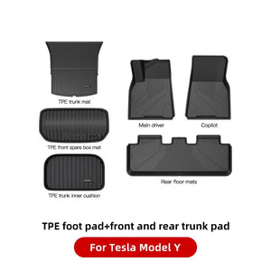 Planet Gates Model Y Package A / france YZ For Tesla Floor Mats Model 3 Y 2021-2023 Car Four Seasons Waterproof Non-slip Floor Mat NEW  TPE Special Car Accessories