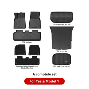 Planet Gates Model Y Package B / france YZ For Tesla Floor Mats Model 3 Y 2021-2023 Car Four Seasons Waterproof Non-slip Floor Mat NEW  TPE Special Car Accessories