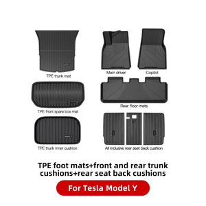 Planet Gates Model Y Package C / france YZ For Tesla Floor Mats Model 3 Y 2021-2023 Car Four Seasons Waterproof Non-slip Floor Mat NEW  TPE Special Car Accessories