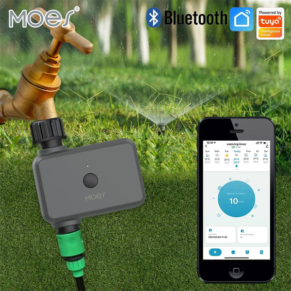 Planet Gates MOES Smart Bluetooth Garden Watering Valve Tuya Irrigation Timers Remote controller filter washable Programmable Timed Sprinkler