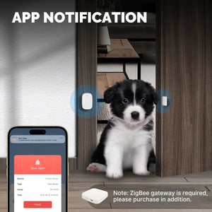 Planet Gates MOES Tuya ZigBee/Wifi Smart Window Door Gate Sensor Detector Smart Home Security Alarm System Smart Life Tuya App Remote Control