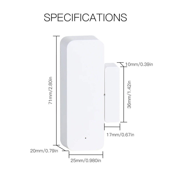 Planet Gates MOES Tuya ZigBee/Wifi Smart Window Door Gate Sensor Detector Smart Home Security Alarm System Smart Life Tuya App Remote Control
