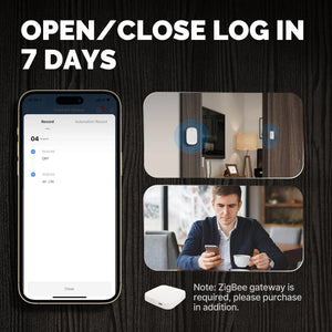 Planet Gates MOES Tuya ZigBee/Wifi Smart Window Door Gate Sensor Detector Smart Home Security Alarm System Smart Life Tuya App Remote Control