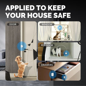 Planet Gates MOES Tuya ZigBee/Wifi Smart Window Door Gate Sensor Detector Smart Home Security Alarm System Smart Life Tuya App Remote Control