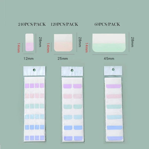 Planet Gates MOHAMM 240/120/60 PCS Multicolor Sticky Writable Repositionable Index Tabs Flags for Pages Book Markers Reading Notes