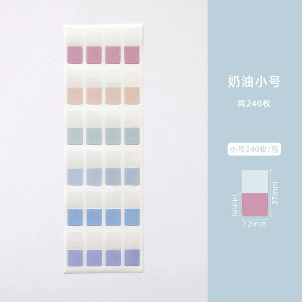 Planet Gates MOHAMM 240/120/60 PCS Multicolor Sticky Writable Repositionable Index Tabs Flags for Pages Book Markers Reading Notes